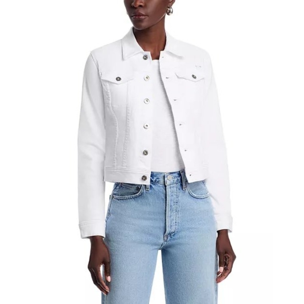 AG Adriano Goldschmied Robyn White Denim Jacket Womens Size M